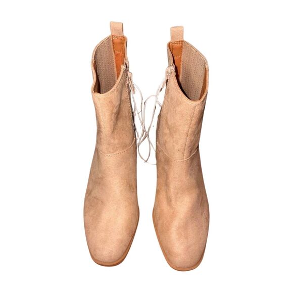 Universal Thread Ashley Memory Foam Ankle Boots Taupe Size 6.5 | Women’s Booties - Picture 3 of 5